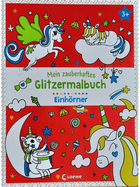 Mein zauberhaftes Glitzermalbuch - Einhörner