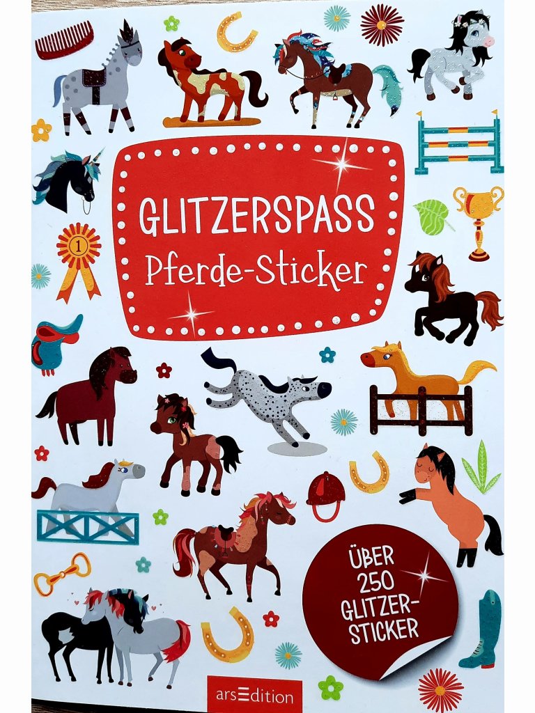 Glitzerspass Pferde-Sticker