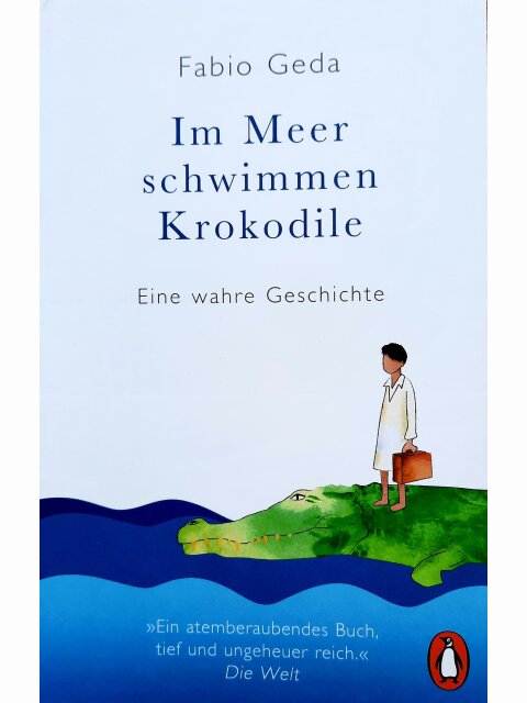 Im Meer schwimmen Krokodile