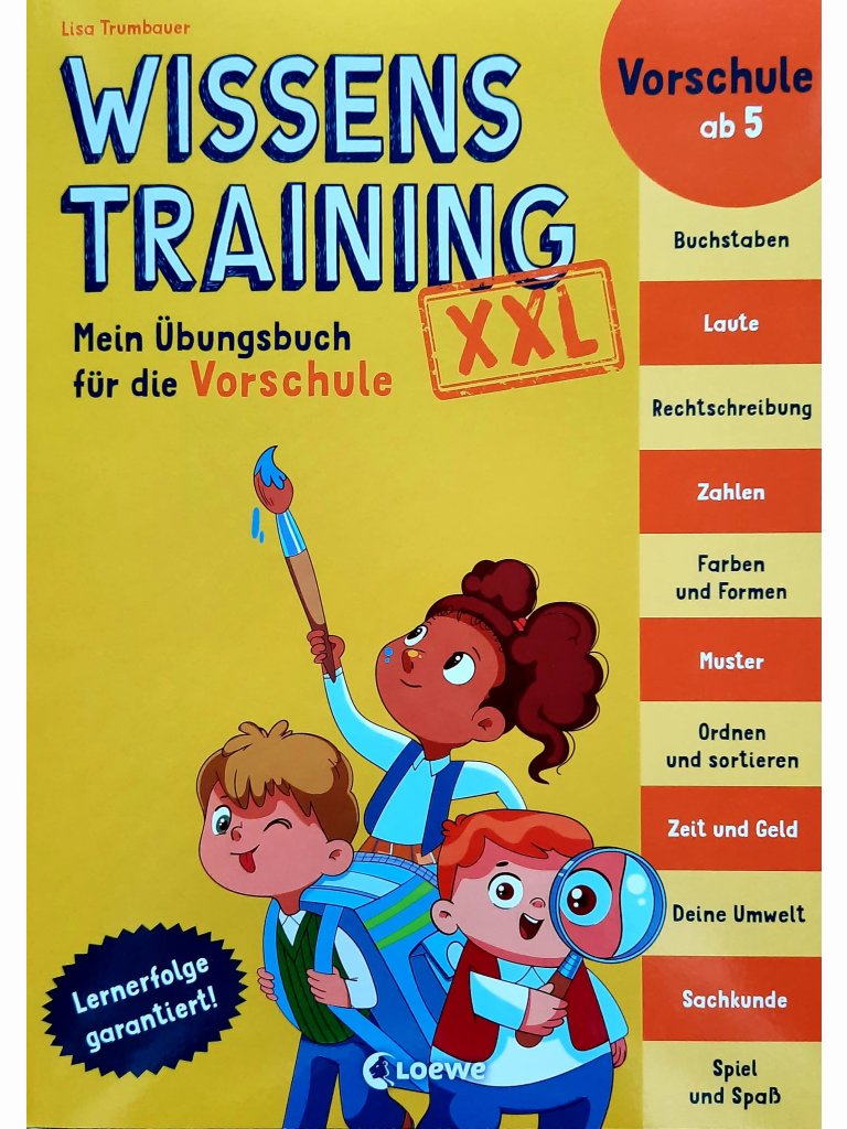 Wissenstraining XXL - Mein &Uuml;bungsbuch f&uuml;r die Vorschule