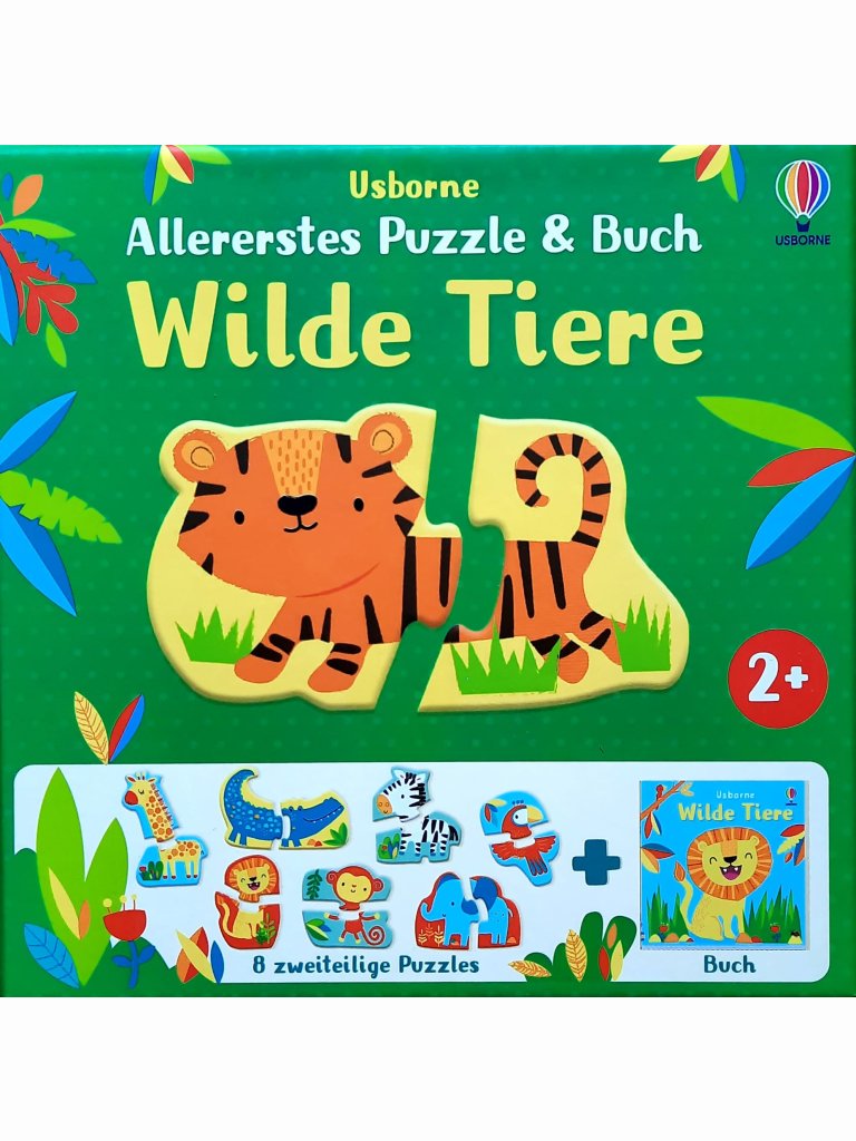 Allererstes Puzzle &amp; Buch: Wilde Tiere