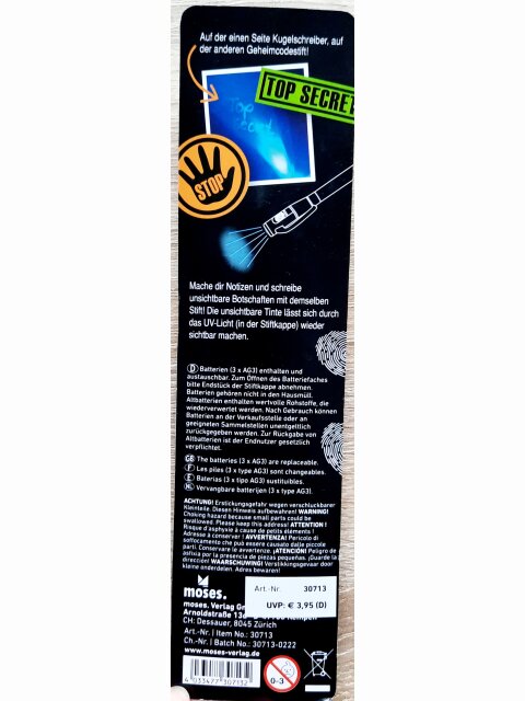 Top Secret - Geheimcodestift 2-in-1