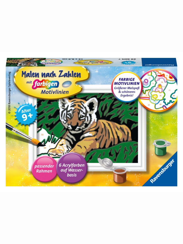 Malen nach Zahlen - S&uuml;&szlig;er Tiger