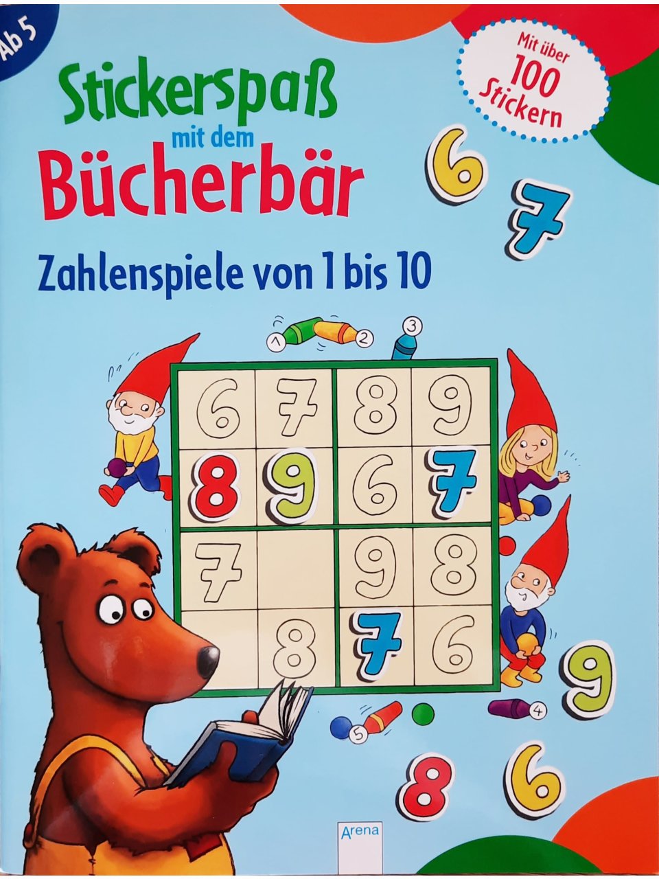 Stickerspaß mit dem Bücherbär - Zahlenspiele von 1 bis 10