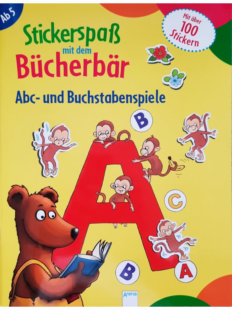 Stickerspa&szlig; mit dem B&uuml;cherb&auml;r - Abc- und Buchstabenspiele