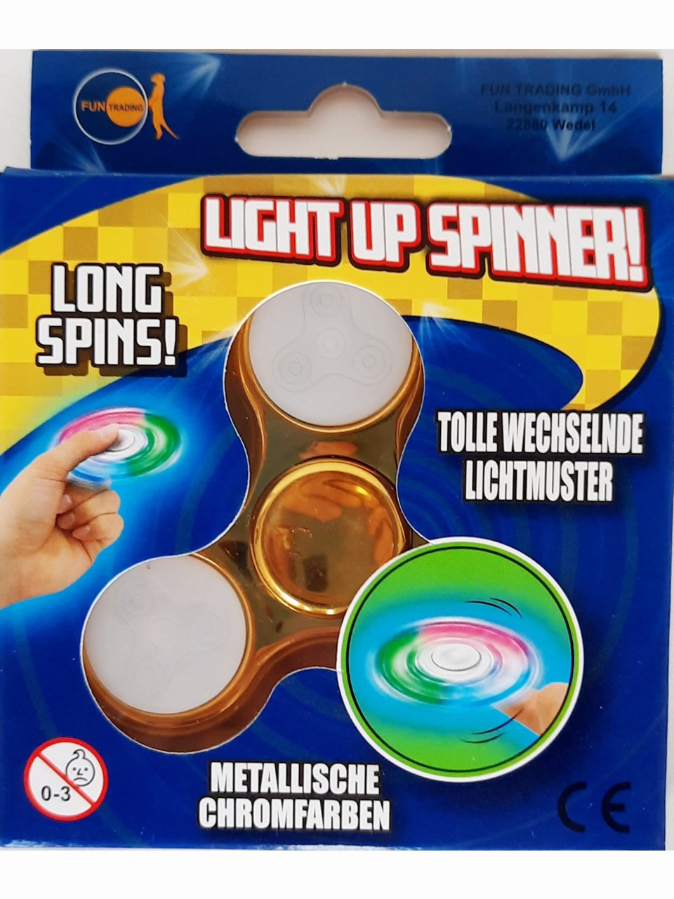 Finger-Kreisel mit LED - Fidget Spinner