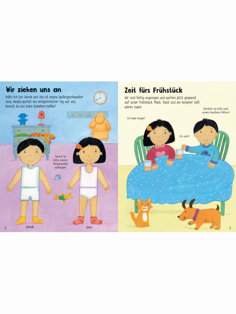 Mein erstes Anziehpuppen-Stickerbuch: Durch den Tag