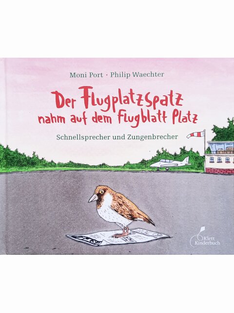 Der Flugplatzspatz nahm auf dem Flugblatt Platz
