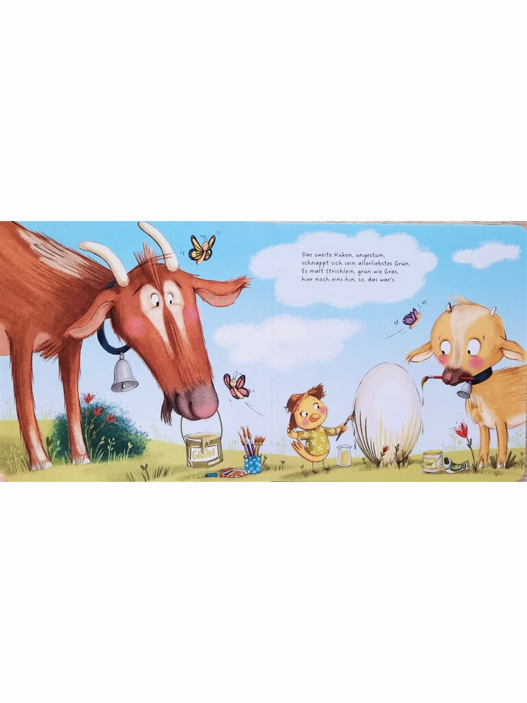 Fünf kunterbunte Osterküken