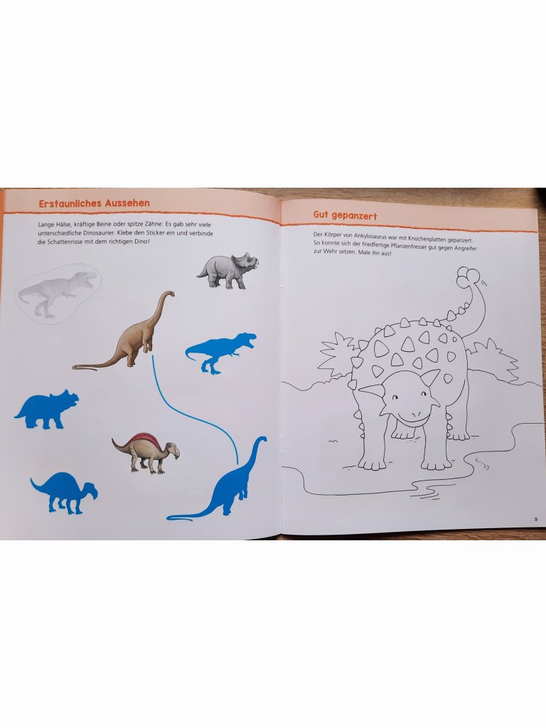 WAS IST WAS Kindergarten: Malen R&auml;tseln Stickern &ndash; Bei den Dinosauriern
