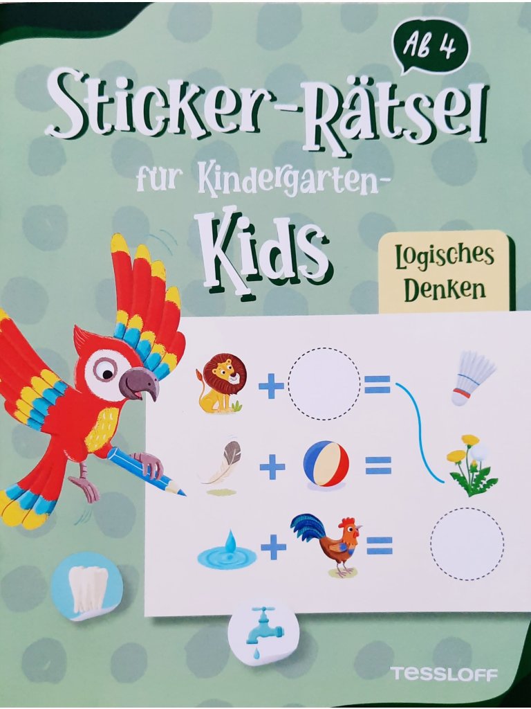 Sticker-Rätsel für Kindergarten-Kids: Logisches Denken