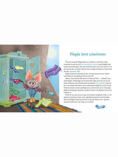 Die kleine Fledermaus Wegda planscht los