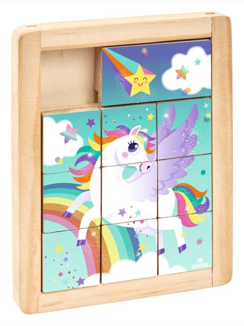 Kleines Schiebepuzzle aus Holz