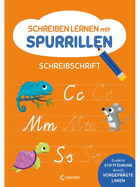 Schreiben lernen mit Spurrillen – Schreibschrift