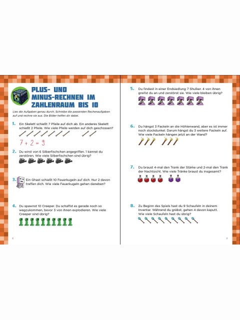 Mathe für Minecrafter – Mein extrastarkes Übungsbuch