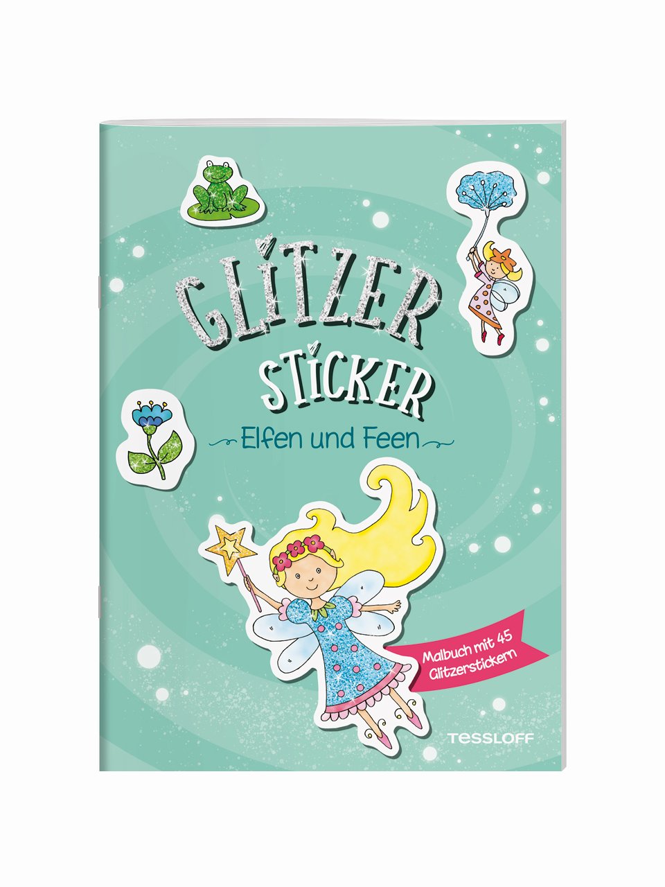 Glitzer-Sticker Malbuch: Elfen und Feen