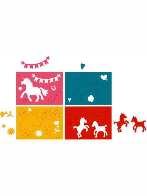 Schablonen-Set Mein kleiner Ponyhof