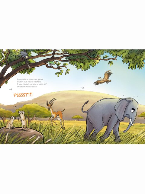 Elefant will durch die Wand