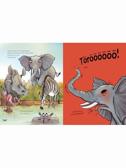 Elefant will durch die Wand