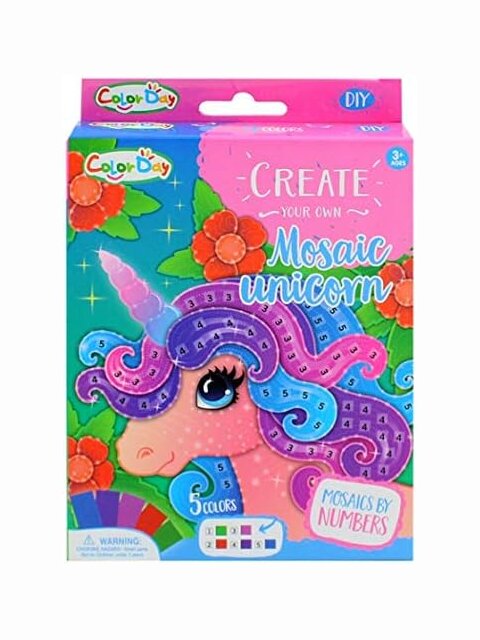Mosaik Klebebild Einhorn