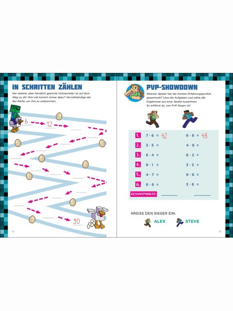 Mathe für Minecrafter – Mein extrastarkes Übungsbuch (3./4. Klasse)