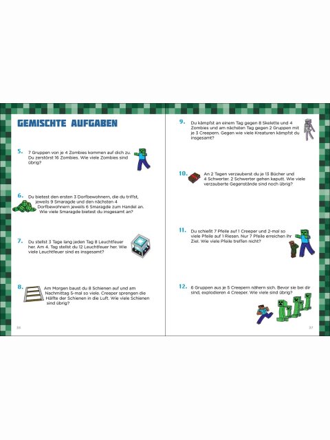 Mathe für Minecrafter – Mein extrastarkes Übungsbuch (3./4. Klasse)