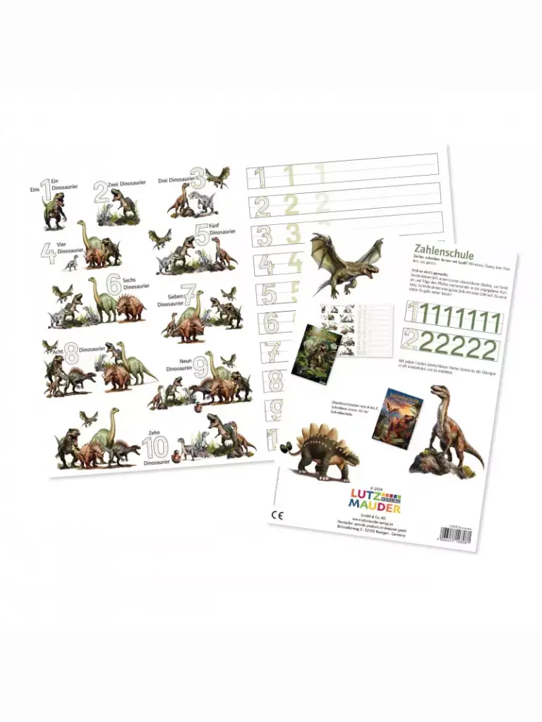 Zahlenschule Dinosaurier