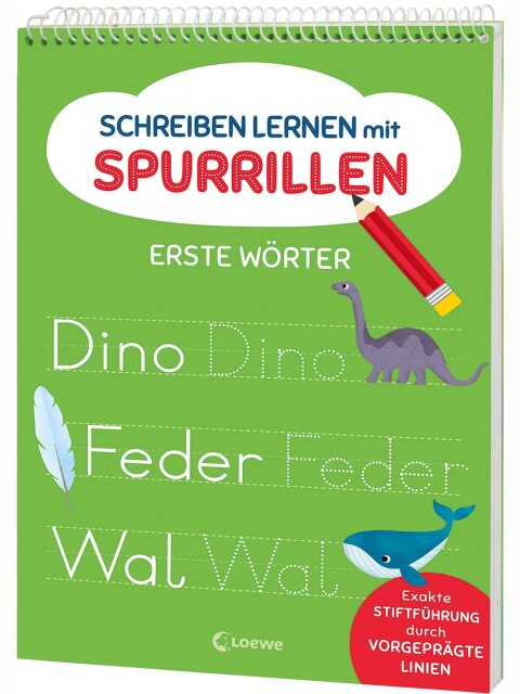Schreiben lernen mit Spurrillen – Erste Wörter