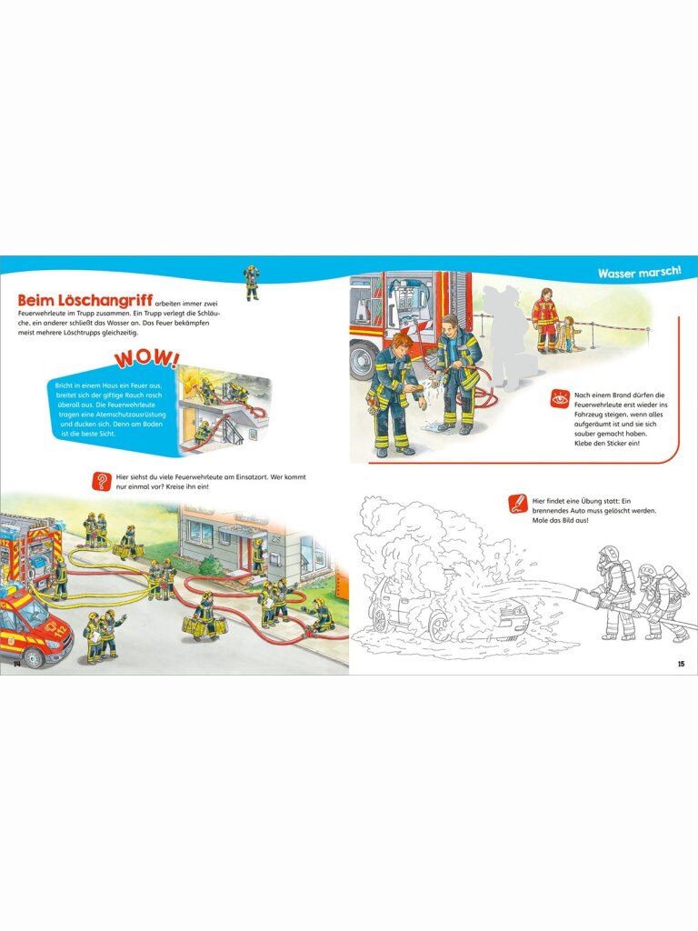 WAS IST WAS Junior Mitmach-Heft Feuerwehr