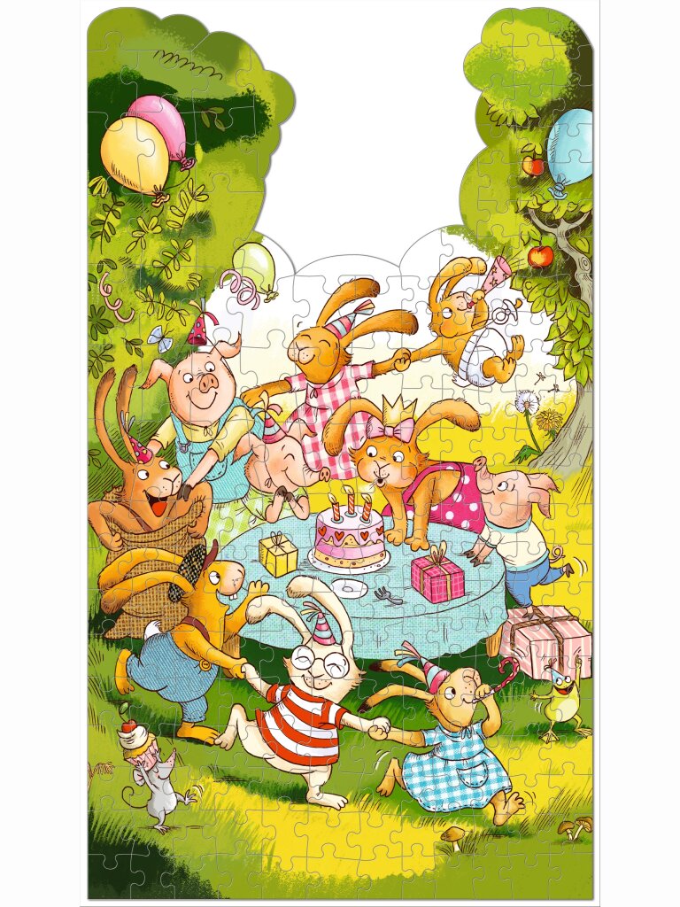 Sieben kleine Hasen  - Unser Familien-Puzzle
