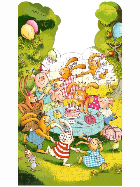 Sieben kleine Hasen  - Unser Familien-Puzzle