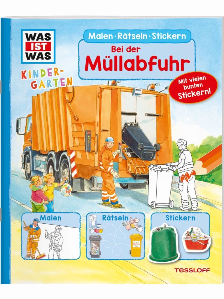 WAS IST WAS Malen Rätseln Stickern – Bei der...