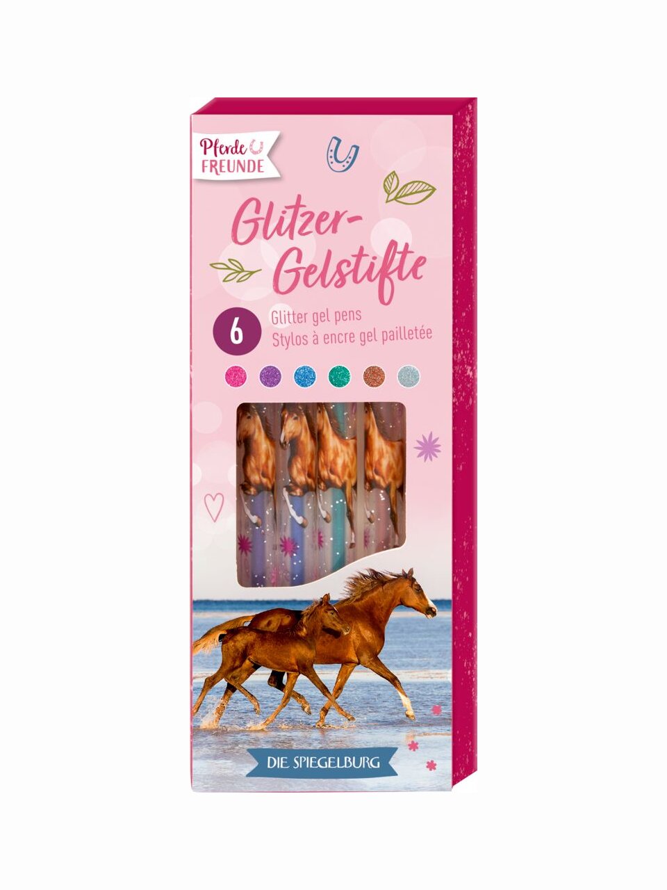 Glitzer-Gelstifte Pferdefreunde