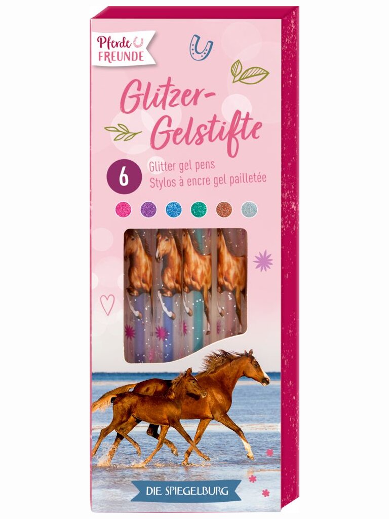 Glitzer-Gelstifte Pferdefreunde
