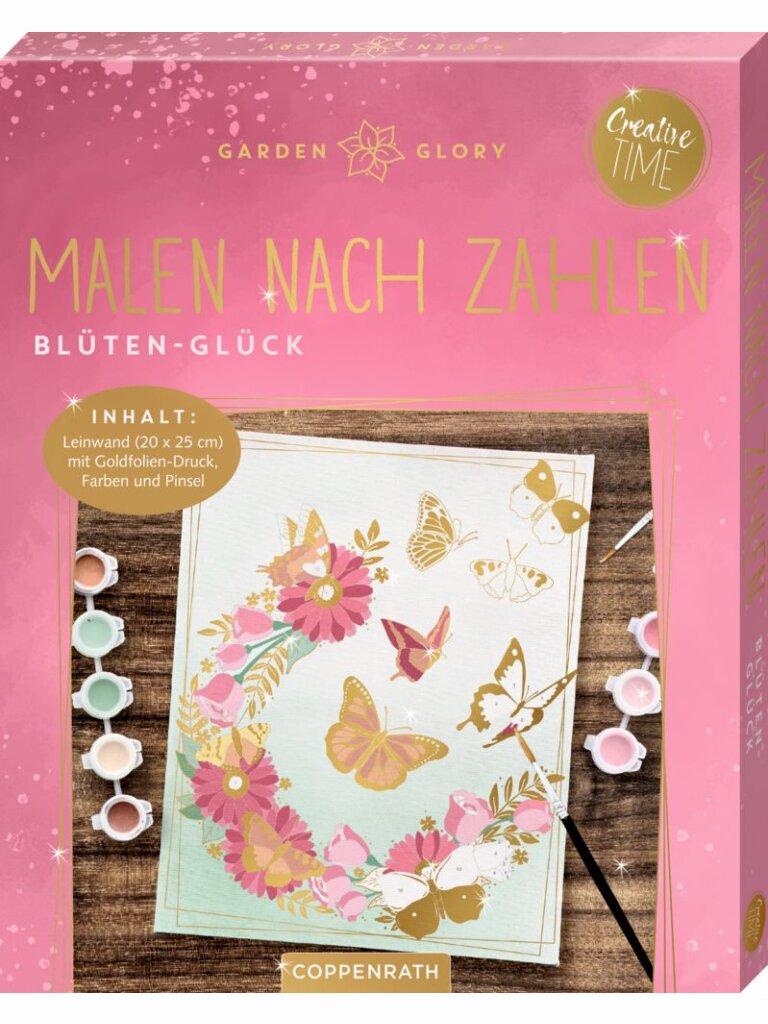 Malen nach Zahlen auf Leinwand: Blüten-Glück