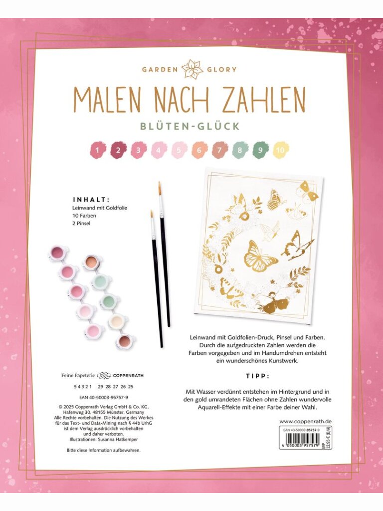 Malen nach Zahlen auf Leinwand: Blüten-Glück