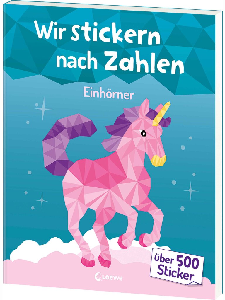 Wir stickern nach Zahlen – Einhörner