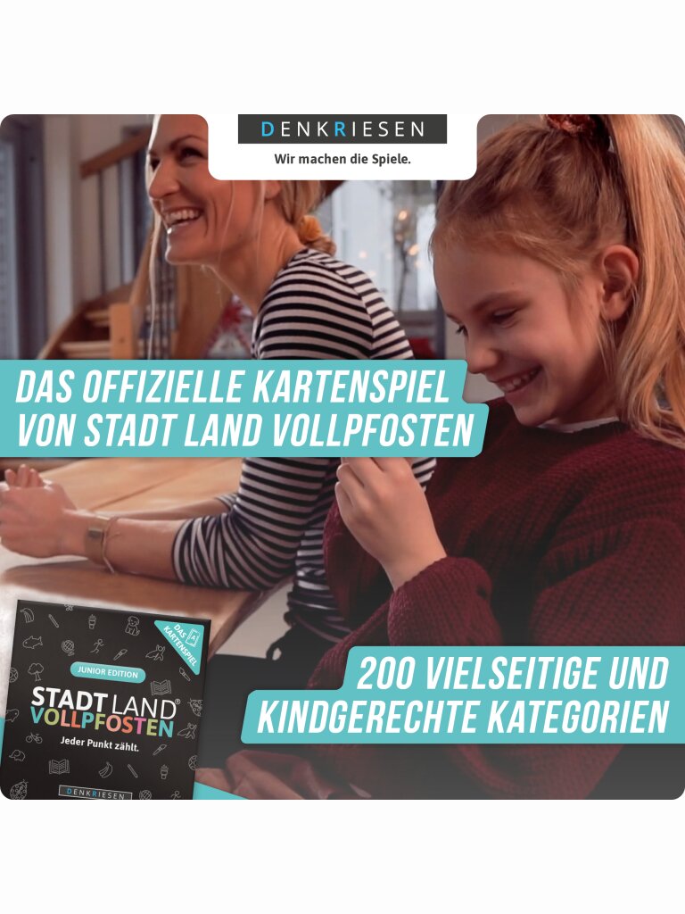 STADT LAND VOLLPFOSTEN® Junior – Das Kartenspiel