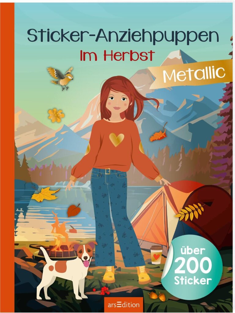Sticker-Anziehpuppen Metallic – Im Herbst