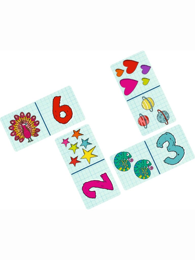 Buntes Zahlen-Domino