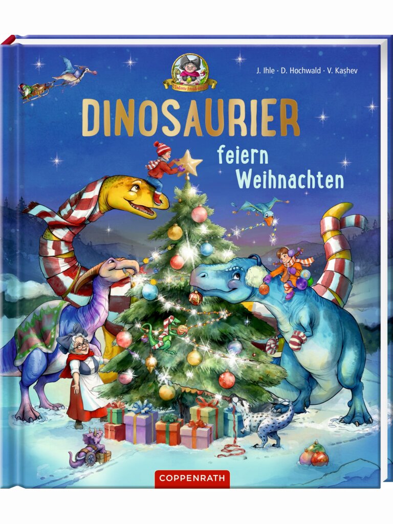 Dinosaurier feiern Weihnachten