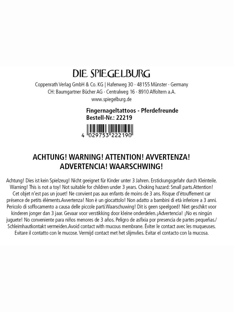 Fingernagel-Tattoos Pferdefreunde