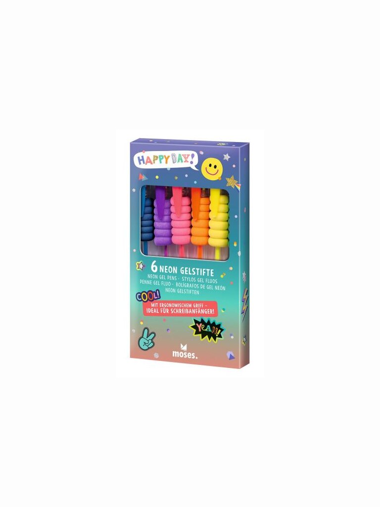 Happy Day Neon Gelstifte 6er Set