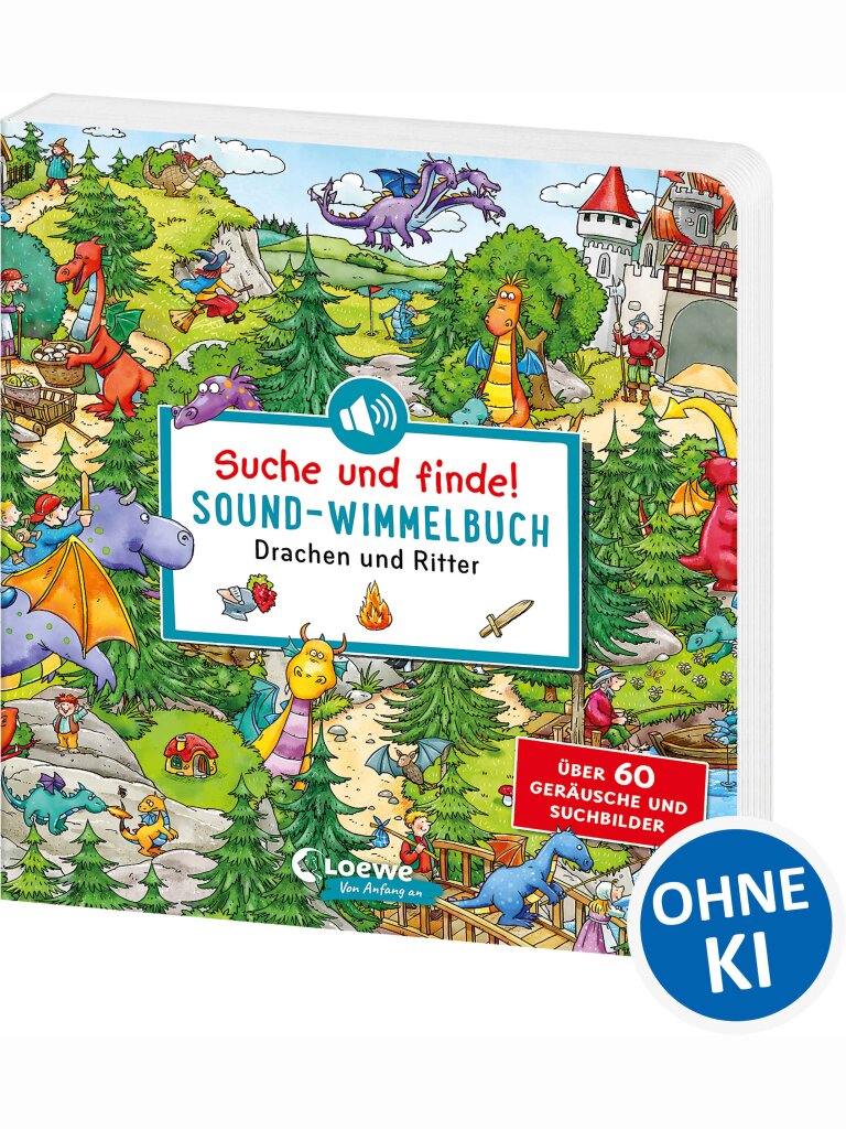 Suche und finde! Sound-Wimmelbuch – Drachen und Ritter