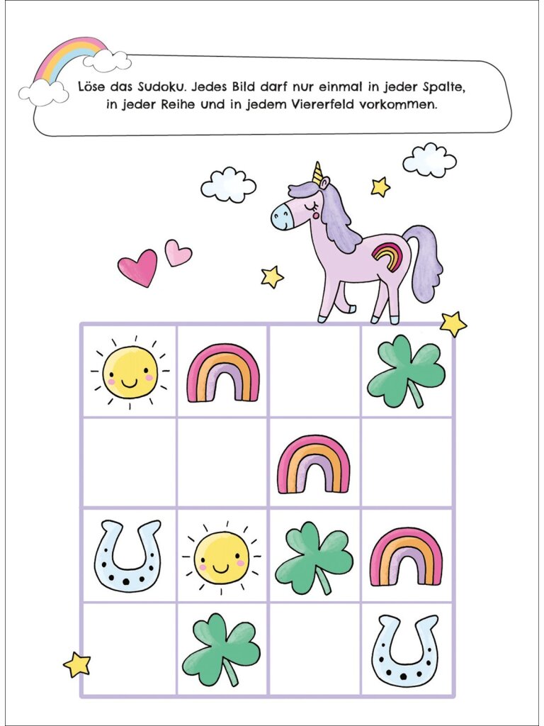 Meine Einhorn-Welt – Rätselblock