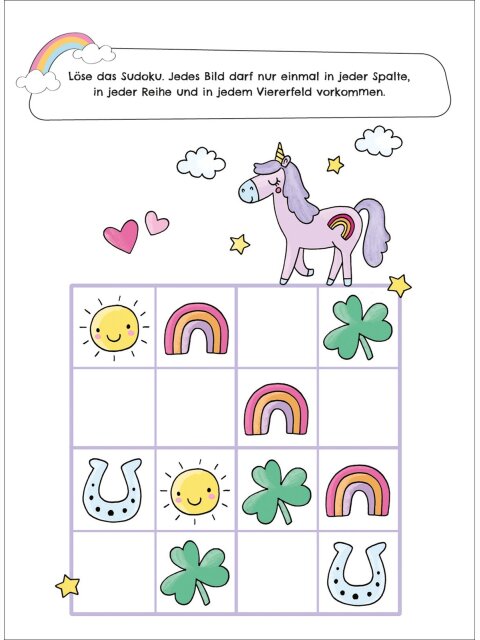 Meine Einhorn-Welt – Rätselblock