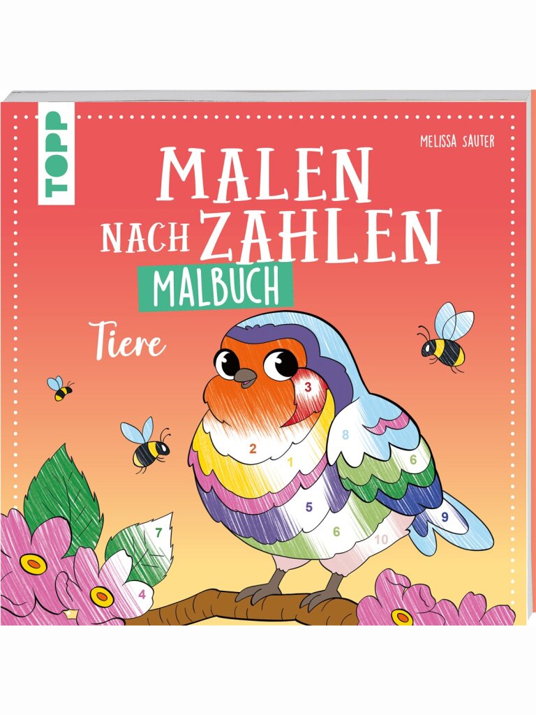 Malen nach Zahlen Malbuch – Tiere