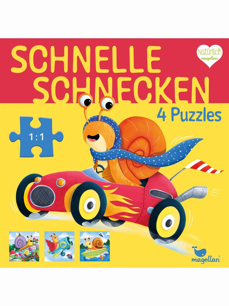 Schnelle Schnecken – 4 Puzzles