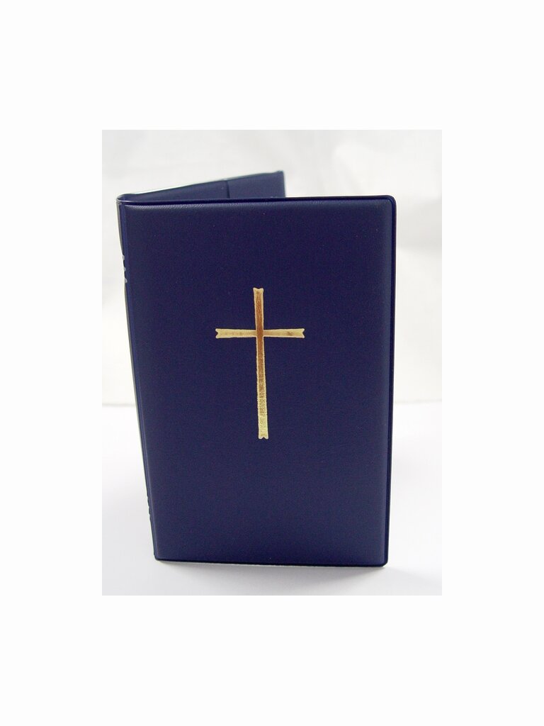 Gotteslobhülle blau mit Kreuz gold