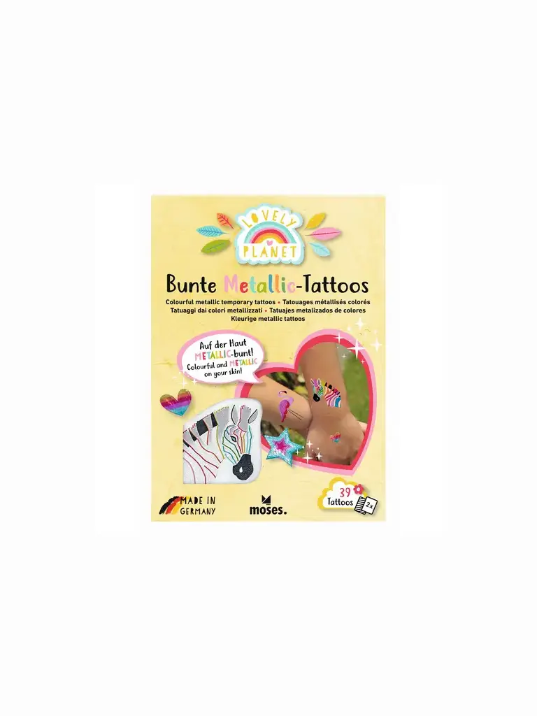 Lovely Planet Bunte Metallic-Tattoos